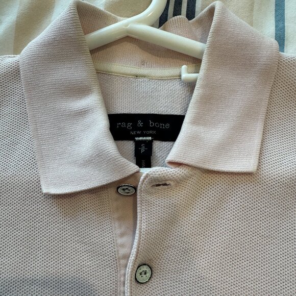 Lot of 2 Rag & Bone Shield Dagger Polos in Black and Pink in Men's Small - Picture 8 of 9